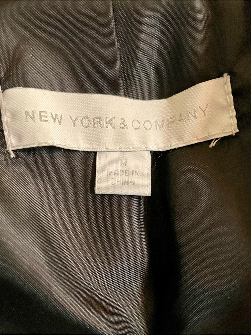 New York & Co Woman’s M Black Double-Breasted Belted Trench Coat - Picture 3 of 10